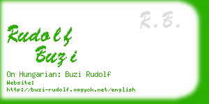 rudolf buzi business card